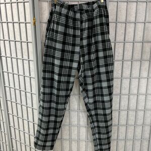 Plaid Black and Grey Men's Flannel Pyjama Pants